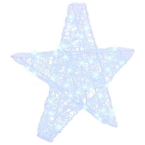 vidaXL 3D Stj&auml;rna 50 LED-lampor Kallvit 55 x 53.5 x 10 cm Akryl