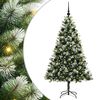 vidaXL Konstgjord g&aring;ngj&auml;rnsjulgran med flockad sn&ouml; 300 LED-lampor