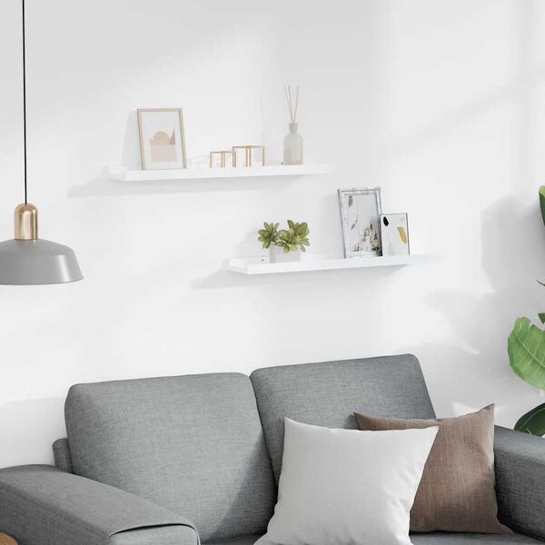 vidaXL Tavellist 2 st vit 60x9x3 cm MDF