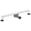 vidaXL 360&deg; Duschavlopp med smal modell Silver 60 cm