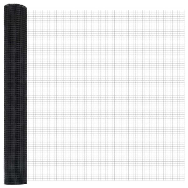 vidaXL Svetsat trådstängsel Grå 1.4 x 25 m Stål