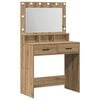 vidaXL Smyckebord Artisan Ek 79 x 41 x 135 cm Konstruerat tr&auml;