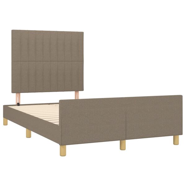 vidaXL S&auml;ngram utan madrass taupe 120x200 cm tyg