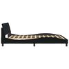 vidaXL Bed Frame "Dover" Black 160x200 cm Fabric