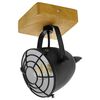 EGLO Spotlight Gatebeck 1 lampa st&aring;l och tr&auml; svart