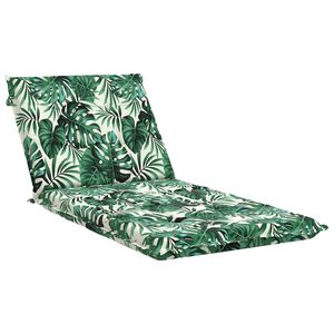 vidaXL Solstol Kudde GEMERT 100% Polyester Bladm&ouml;nster 190 x 70 x 9 cm