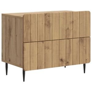 vidaXL Nattduksbord Artisan-ek 62 x 34,5 x 49,5 cm Konstruerat tr&auml;