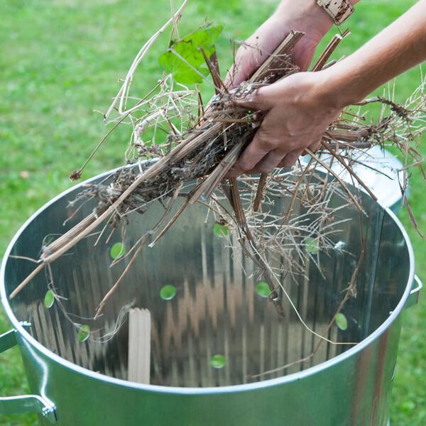 Nature Kompostbr&auml;nnare galvaniserat st&aring;l 46x72 cm rund