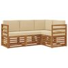 vidaXL Utomhussoffset 4 st Naturlig och Beige Polyester