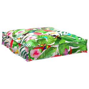 vidaXL Kudde Blommor Flerf&auml;rgsdesign 70 x 70 x 12 cm Oxford Tyg