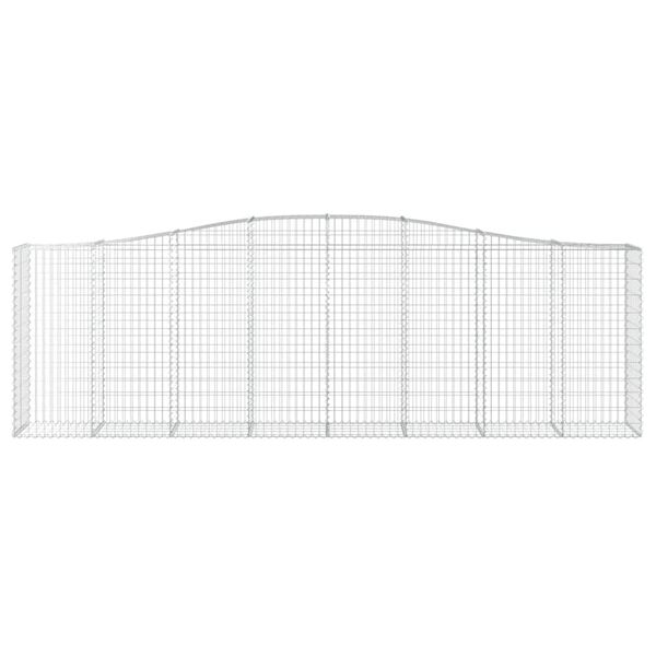 vidaXL Gabioner b&aring;gformade 20 st 400x50x120/140 cm galvaniserat j&auml;rn