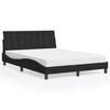 vidaXL Bed Frame with LED without Mattress "Hanko" Black 120x200 cm Velvet