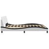vidaXL Bed Frame "Dover" White&Black 180x200 cm Faux Leather