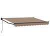 vidaXL Utdragbar markis Taupe 3,5 x 2 m Polyester och metall