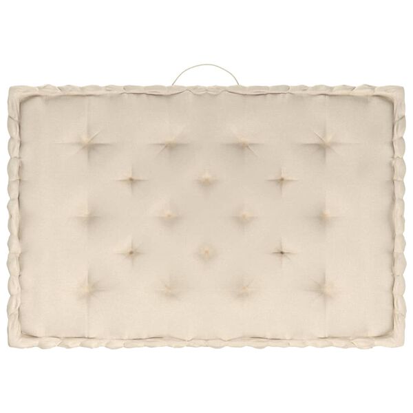 vidaXL Dynor till pallsoffa 5 st bomull beige