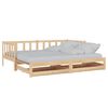 vidaXL Dagb&auml;dd utdragbar 2x(90x200) cm massiv furu