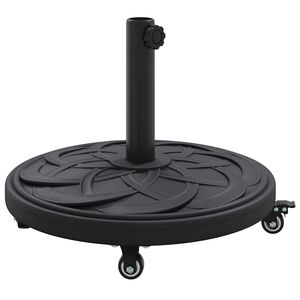 vidaXL Parasollfot 15.35 kg Svart J&auml;rn Cirkul&auml;r