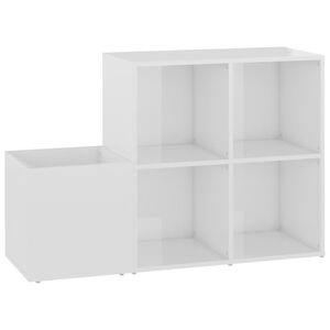 vidaXL Skosk&aring;p vit h&ouml;gglans 105x35,5x70 cm konstruerat tr&auml;