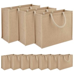 vidaXL Jutep&aring;sar 10 Naturlig 42 x 33 x 19 cm 100% Tossa Jute