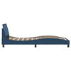 vidaXL Bed Frame with Headboard "Dover" Blue 90x190 cm Fabric