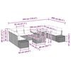 vidaXL Tr&auml;dg&aring;rdsoffset med lagring 11 pcs Beige Poly rattan