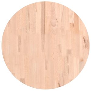 vidaXL Bordsskiva &Oslash;60x1,5 cm rund massivt boktr&auml;