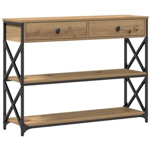 vidaXL Konsol Bord artisan ek 100 x 28 x 75 cm