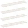 vidaXL Flytande hylla V&auml;ggmonterad 4 pcs Vit 100 x 18 x 2,5 cm St&aring;l