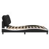 vidaXL Bed Frame with LED without Mattress "Hvar" Black and White 180x200 cm
