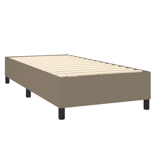 vidaXL Boxspring-s&auml;ngram taupe 100x200 cm tyg