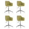 vidaXL Snurrbara matstolar 4 st gr&ouml;n tyg