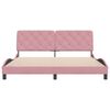 vidaXL Bed Frame without Mattress Pink 180x200 cm Velvet