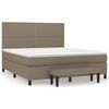 vidaXL Rams&auml;ng med madrass taupe 180x200 cm tyg