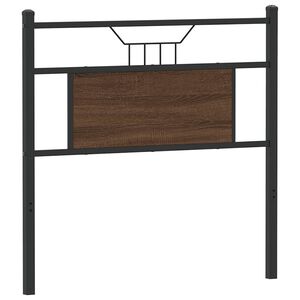 vidaXL Ers&auml;ttningsgavel brun ek 75 cm konstruerat tr&auml; och st&aring;l