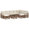 vidaXL Tr&auml;dg&aring;rdsoffset 10 pcs Beige konstrotting