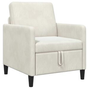 vidaXL Soffa med f&ouml;rvaring Gr&auml;ddvit 72 x 78 x 87 cm Polyester