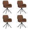 vidaXL Sv&auml;ngande Matstolar 4 pcs Faux Mockal&auml;der Brun 54 x 55 x 86 cm