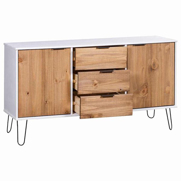 vidaXL Sideboard New York 130.6 x 43 x 73.6 cm Massiv furu