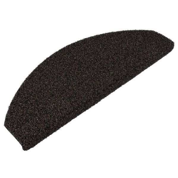 vidaXL Trappstegsmattor 5 st 65x24,5x3,5 cm m&ouml;rkbrun halkskydd
