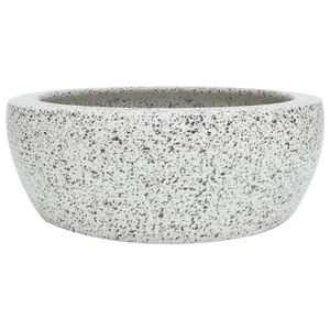 vidaXL Handfat gr&aring; rund &Phi;41x14 cm keramik