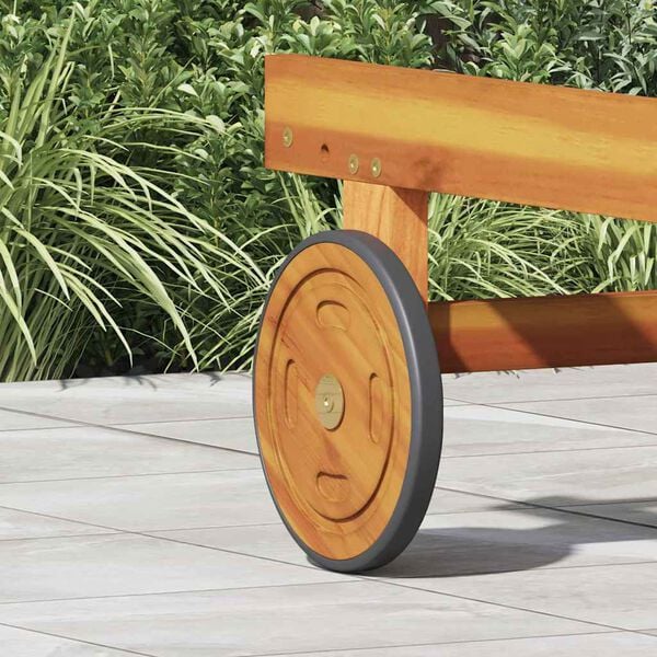 vidaXL Rymdhjul 2 pcs Brun 20.5 x 20.5 x 2 cm Massivt Akaciatr&auml;