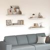 vidaXL Sv&auml;vande v&auml;gghyllor 4 st ek och vit 80x23,5x3,8 cm MDF