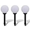 vidaXL Utomhuslampor 3 st LED 20 cm med markspett