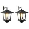 vidaXL V&auml;ggh&auml;ngd Lampa with LED Bulb 2 st Svart 19 x 14 x 25 cm