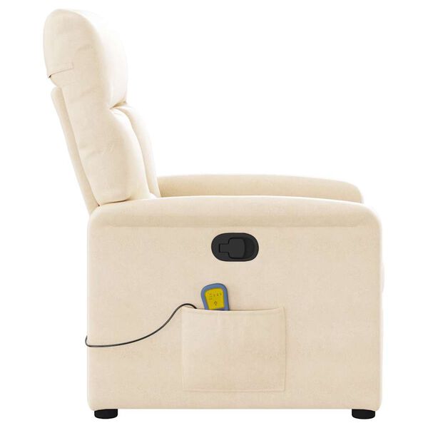 vidaXL Massagef&aring;t&ouml;lj beige mikrofibertyg