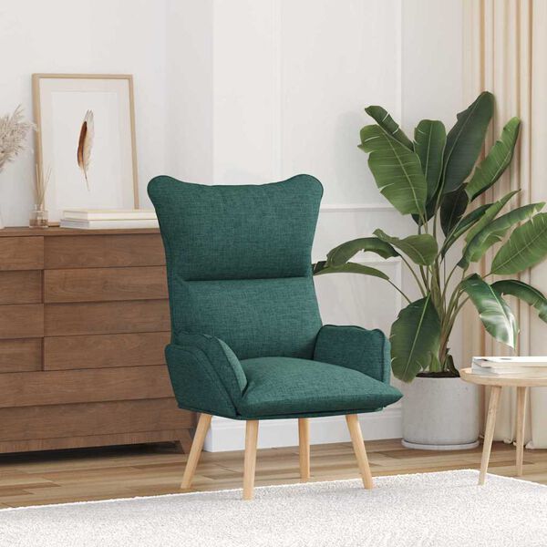 vidaXL fåtölj Mörkgrön 69 x 74 x 93 cm Sherpa tyg