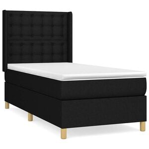 vidaXL Rams&auml;ng med madrass svart 80x200 cm tyg