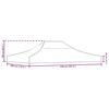 vidaXL Tak till partytält 4x3 m antracit 270 g/m²