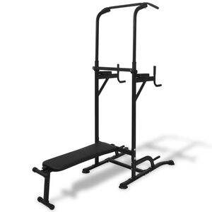 vidaXL Power Tower med situp-b&auml;nk