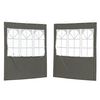 vidaXL Partyt&auml;ltv&auml;gg 2 pcs 200 x 195 cm Antracit PE och st&aring;l